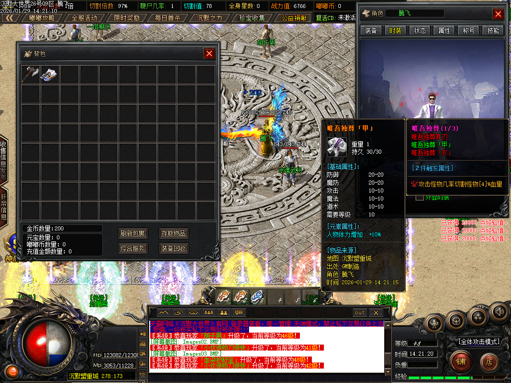 沉默大世界专属神器公益单职业-四大陆