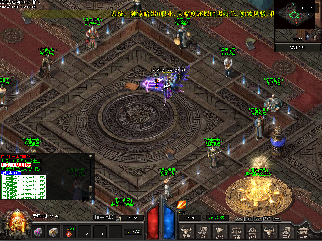 开区版本混沌大陆暗黑世界六职业微变