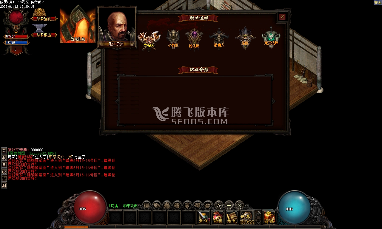 暗黑世界复古三职业传奇版本